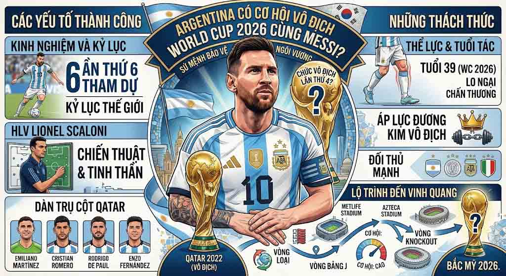 Messi Có Đá World Cup 2026 Không? Cập Nhật Mới Nhất 3 Argentina có cơ hội vô địch World Cup 2026 cùng Messi không?