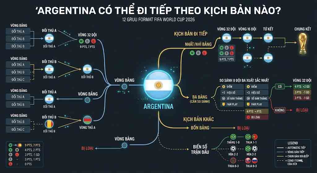 Lịch Thi Đấu Argentina World Cup 2026 Theo Giờ Việt Nam 3 Argentina có thể đi tiếp theo kịch bản nào?