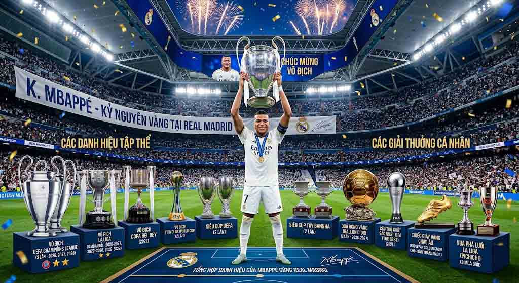 Tổng Hợp Các Danh Hiệu Của Mbappe Từ Cá Nhân Đến Tập Thể 3 Các danh hiệu của Mbappe cùng Real Madrid