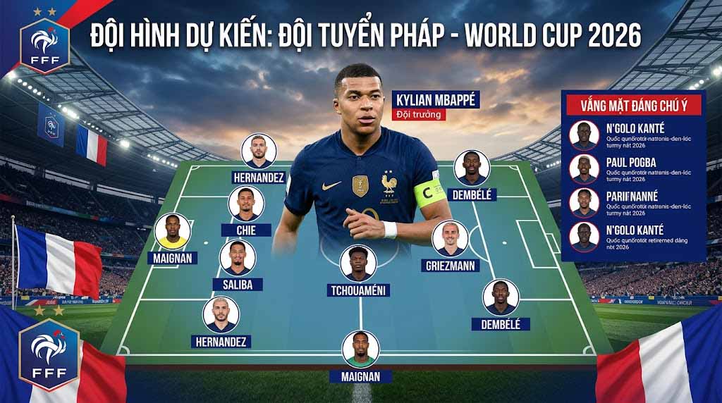 Đội tuyển Pháp World Cup 2026 gồm những ai?