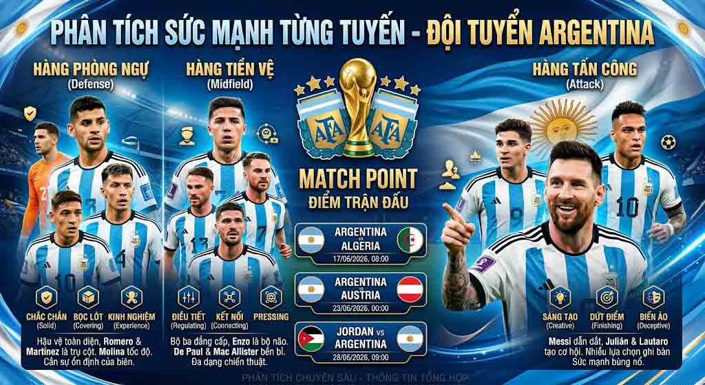 Lịch Thi Đấu Argentina World Cup 2026 Theo Giờ Việt Nam 1 Lịch thi đấu Argentina World Cup 2026 mới nhất theo giờ Việt Nam