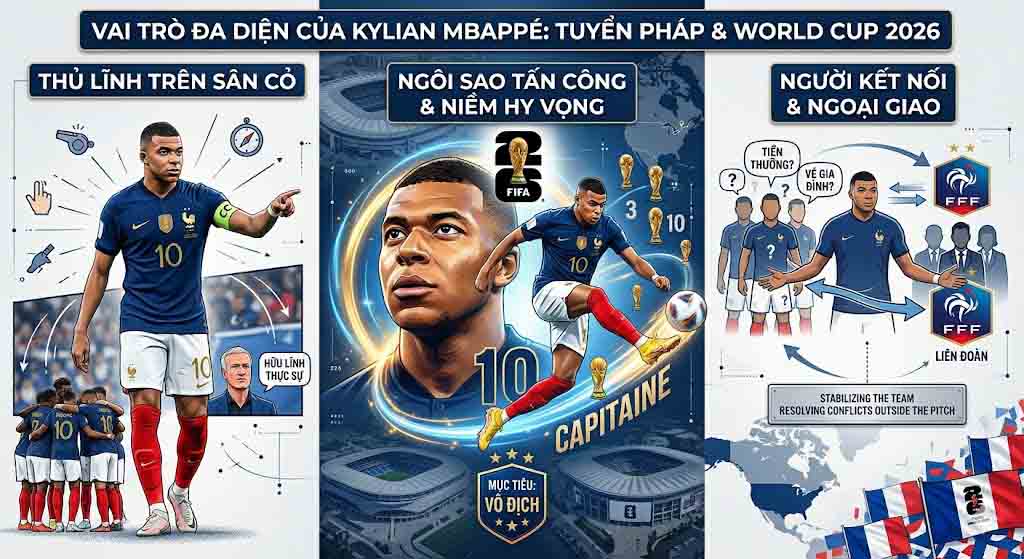 Mbappe World Cup 2026 Hành trình chinh phục cùng tuyển Pháp 3 Vai trò của Mbappe trong đội hình tuyển Pháp tại World Cup 2026